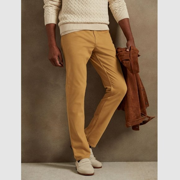 Banana Republic Slim Traveler Pant Ochre Yellow Pants